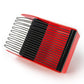 Red and black blueberry picker shovel with fine comb rake and scoop tray