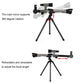 Telescope toy with rotating mount and side adjustment knob on black tripod