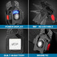 Mini flashlight with power display style window, built-in battery back plate, red side switch