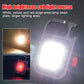 Black mini keychain flashlight with COB lamp bead, wide bright white light