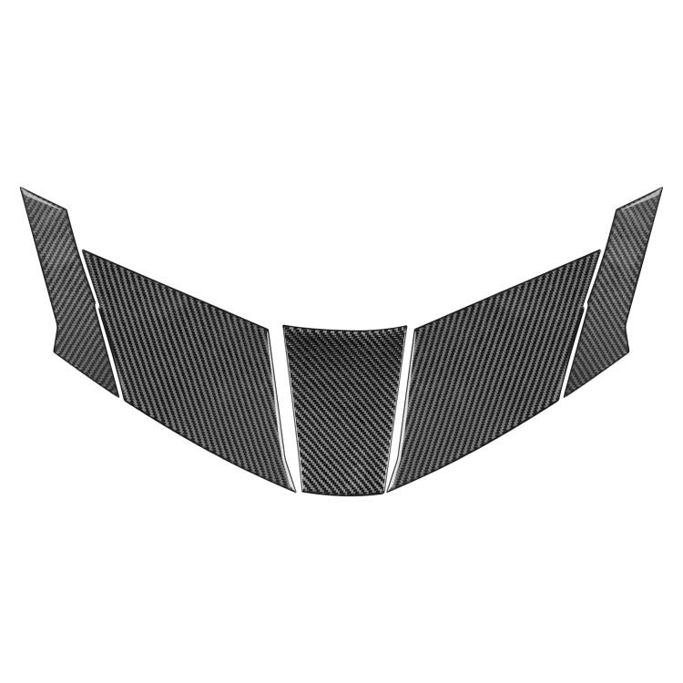 Carbon-fiber look engine under-mount sticker set with five black curved pieces