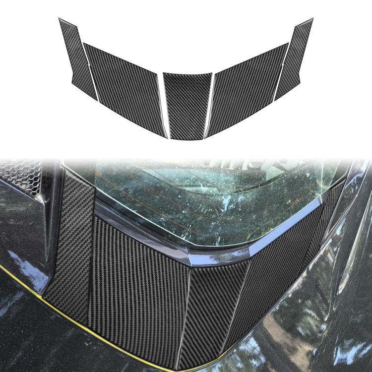 Installed black carbon-fiber look engine under-mount stickers, five curved pieces