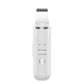 White facial ion cleaner device with single button and curved display area