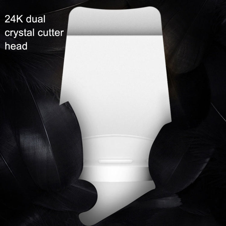 White dual crystal scraper head attachment for ultrasonic facial cleaning