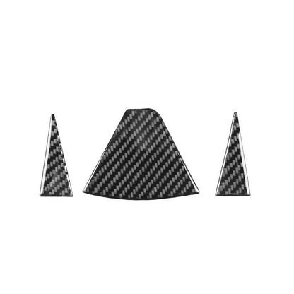 Set of carbon-fiber look triangle stickers, three different sizes