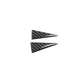 Two carbon-fiber look triangular camera trim stickers