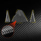 Carbon-fiber triangle trim stickers set with texture close-up inset