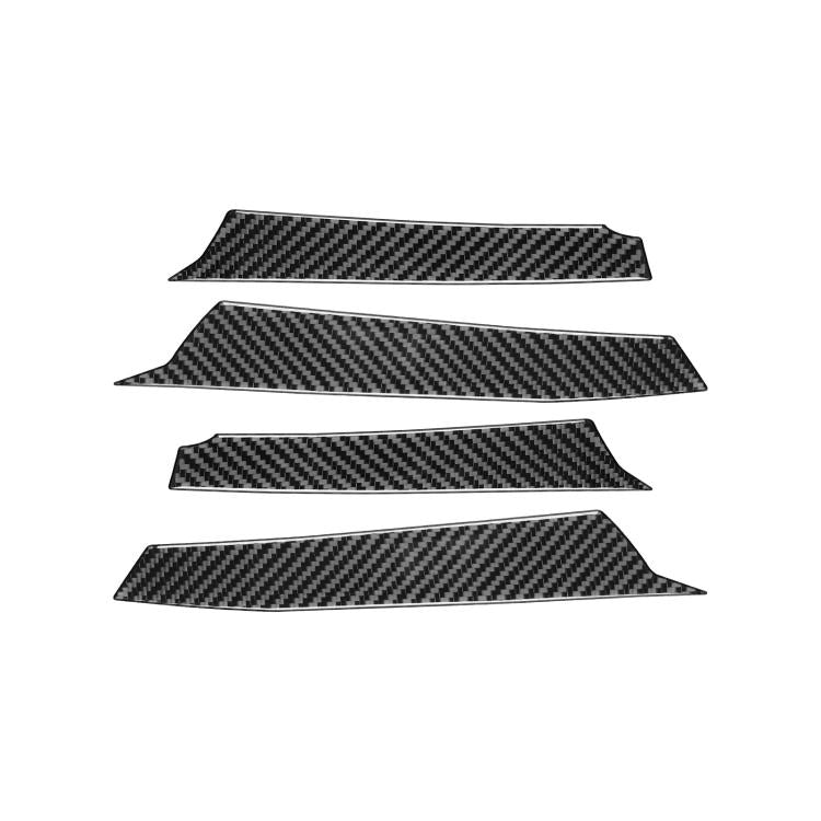 4-piece taillight decorative strip set, black carbon-fiber patterned trim