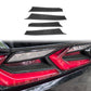 Taillight decorative strips, black carbon-fiber pattern, installed on rear light