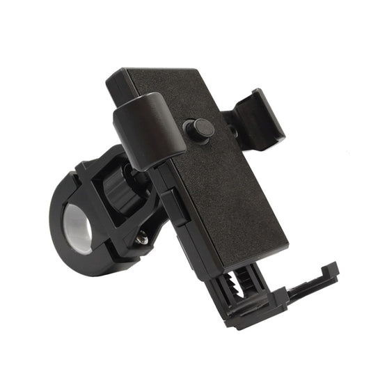 Universal smartphone holder with adjustable clamp mount for rearview mirror bar