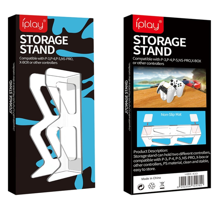 IPLAY storage stand retail box for transparent controller holder, HBX-433