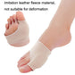 Beige big toe split sleeve toe corrector with padded divider for comfort