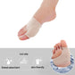 Beige big toe support sleeve with split toe pad, wearable comfort insert