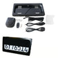 License plate bracket kit: remote, key fob, cables, screws, and mounting frame