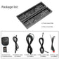 Rolling shutter license plate set with front and rear frames, remote, and cables