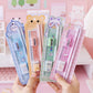 10-pack kids pencil stationery set with four packaged designs and colored pencils