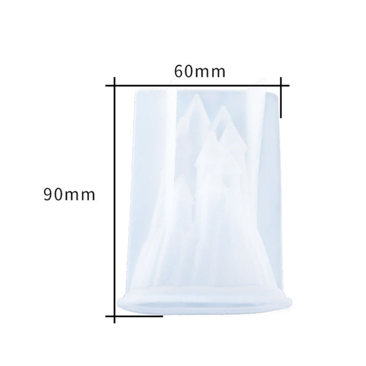 White silicone castle mold, 60mm x 90mm, tower and window cavity
