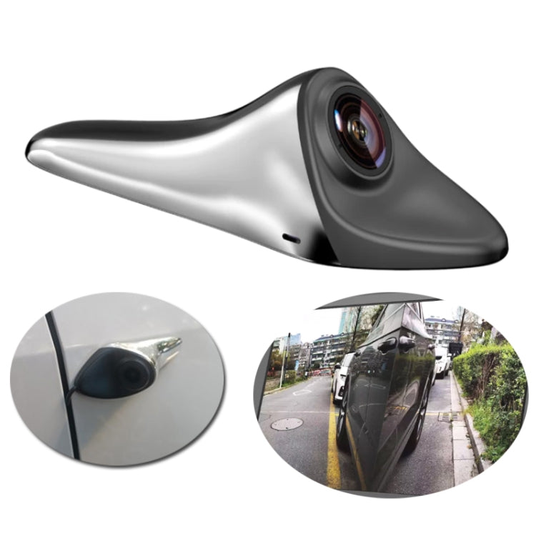 Right blind-spot auxiliary rearview mirror HD camera with wide lens, black housing