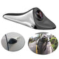 Auxiliary rearview mirror camera with inset road and vehicle views, black and silver body