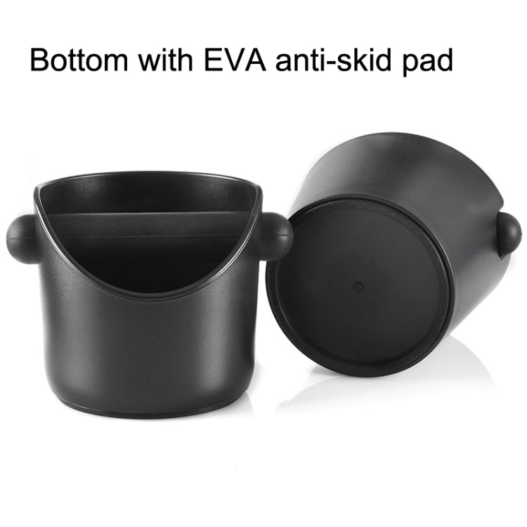 Coffee grounds bucket with lid, matte black, side handles