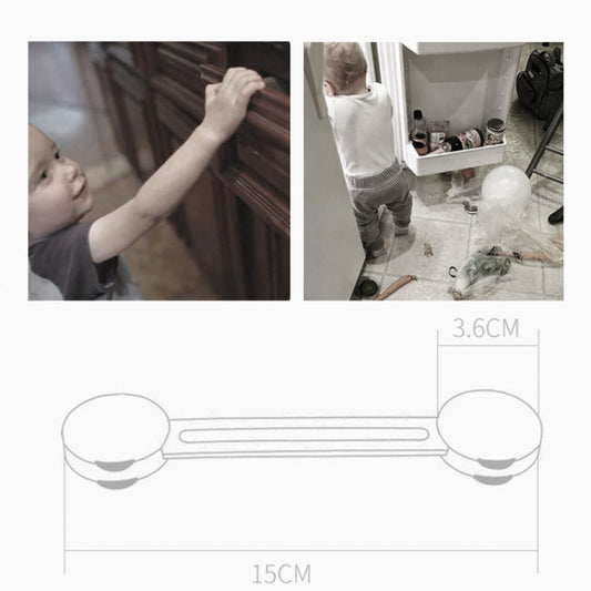 Transparent anti-opening cabinet lock diagram with drawer measurements