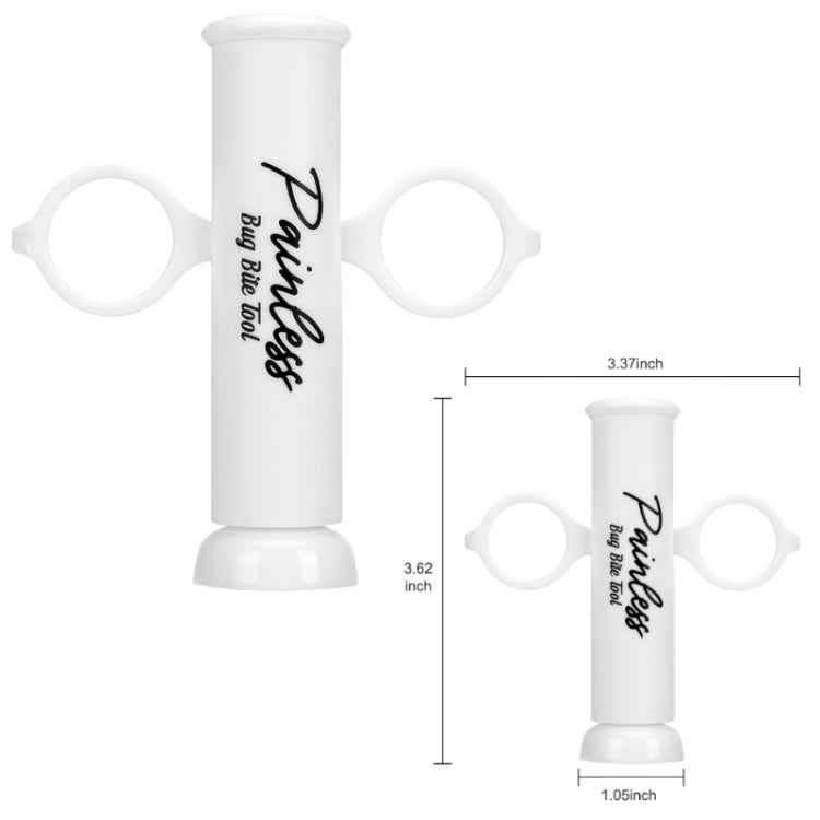 White suction venom extractor, 3.62 in tall, with side loop handles.