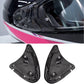 Helmet lens base set, two black adapters with red locking clips