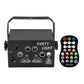 Mini stage party light projector with front control panel and included remote, black