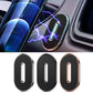Oval magnetic suction phone holder set in black, silver, and gold variants