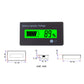 LCD battery capacity and voltage power display, green backlit battery bar and 88% reading