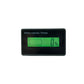 LCD battery capacity and voltage power display, green backlit icons and 0% reading