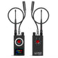 Wireless signal detector shown front and back with dual antennas