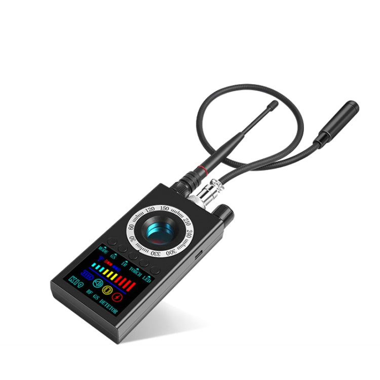 Portable RF and GPS signal detector with main unit and two external antennas