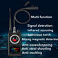 Handheld signal detector with dual antennas and illuminated front control panel