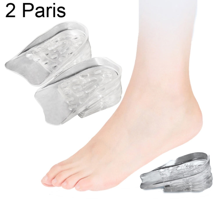 Clear five-layer silicone heel pads, 2-piece set for the heel