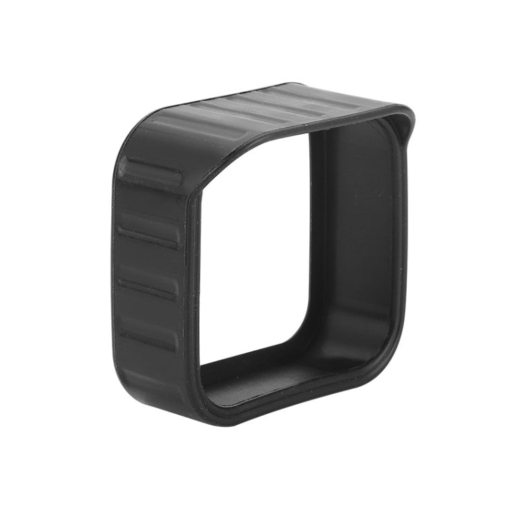 Black silicone camera protection cover, square with open front