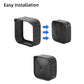Black silicone camera protection cover, easy-install design with snap-fit arrows