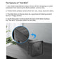 Black silicone camera cover with extended brim sun shield and cutouts