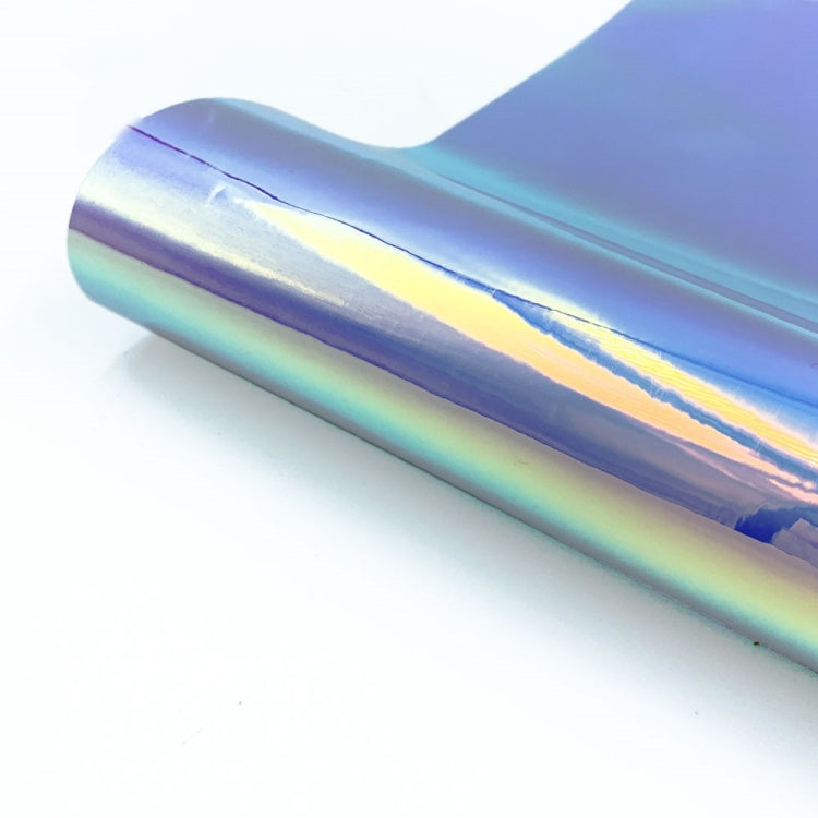 Iridescent self-adhesive PVC vinyl sheet roll, purple-blue rainbow finish