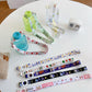 Set of 5 kids beverage bottle lanyard straps with colorful cartoon patterns