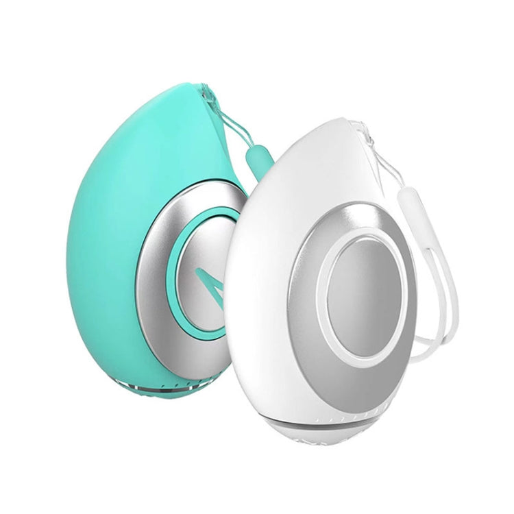 Portable microcurrent sleep aid device in green and white with corded electrode ring