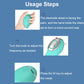 Green microcurrent sleep aid massage device held in hand for use