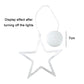 LED hanging star decoration with clear wire and round 7cm light base