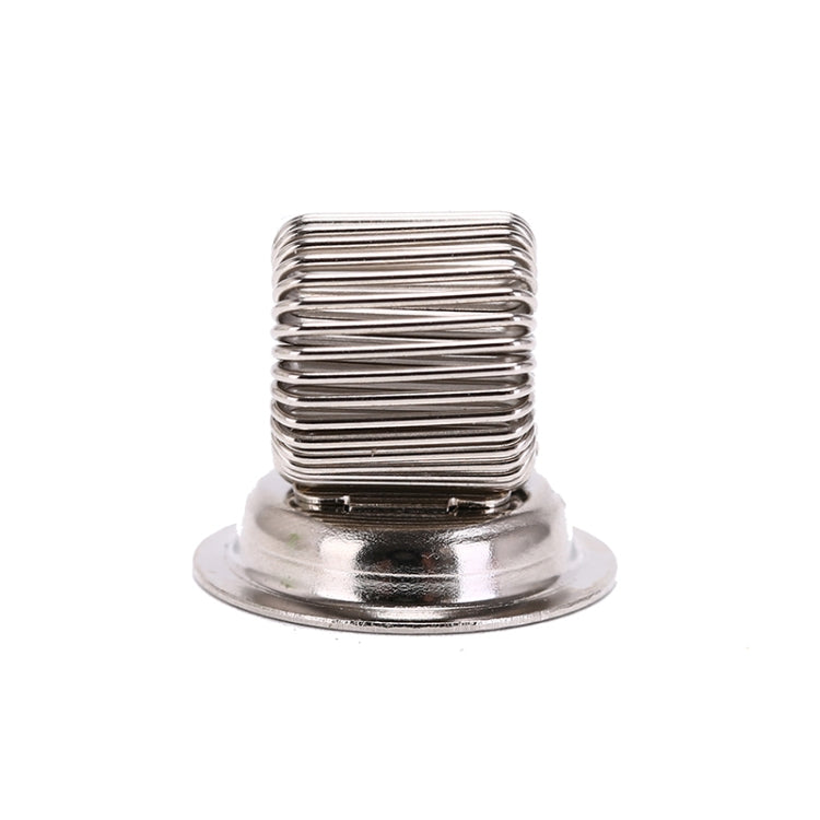 Metal single-clip pen holder with stacked coil spring and circular base