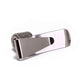 Metal horizontal pen holder clip with open channel and stacked coil spring