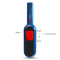 Blue breath alcohol tester with red danger-style result on screen