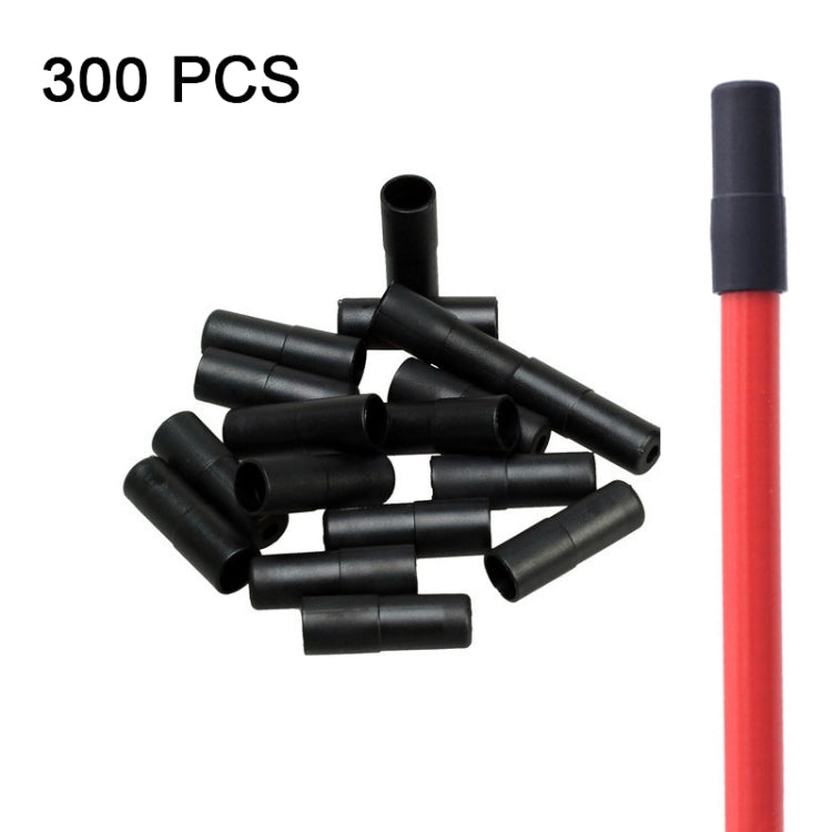 300 PCS mountain bike cable caps, black plastic end caps for brake/shift cables