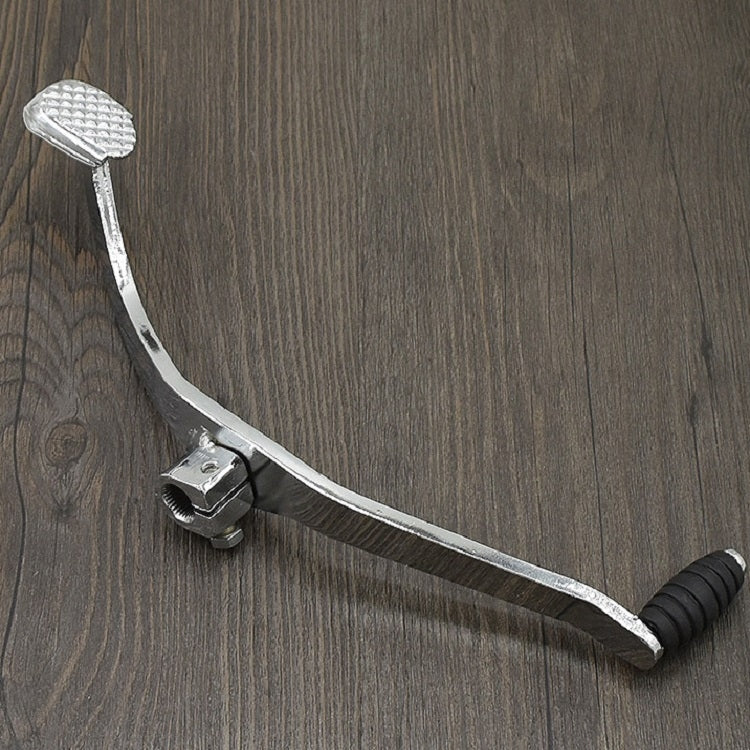 Chrome step shift lever with rubber foot peg and mounting bracket