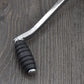 Rubber-grip foot peg end on chrome step shift lever