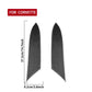 2-piece inner armrest panel stickers with carbon-fiber style black weave pattern